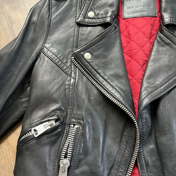 COPY - All Saints Gidley Leather Jacket - Picture 5 of 9
